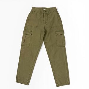 Tna Aritzia Olive Green Cargo Pants High Waist Utility Tapered Size 2 Cotton EUC
